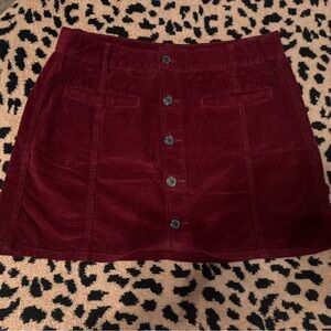 American Eagle Outfitters Burgundy Mini Skirt